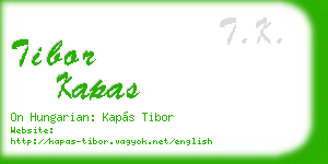 tibor kapas business card